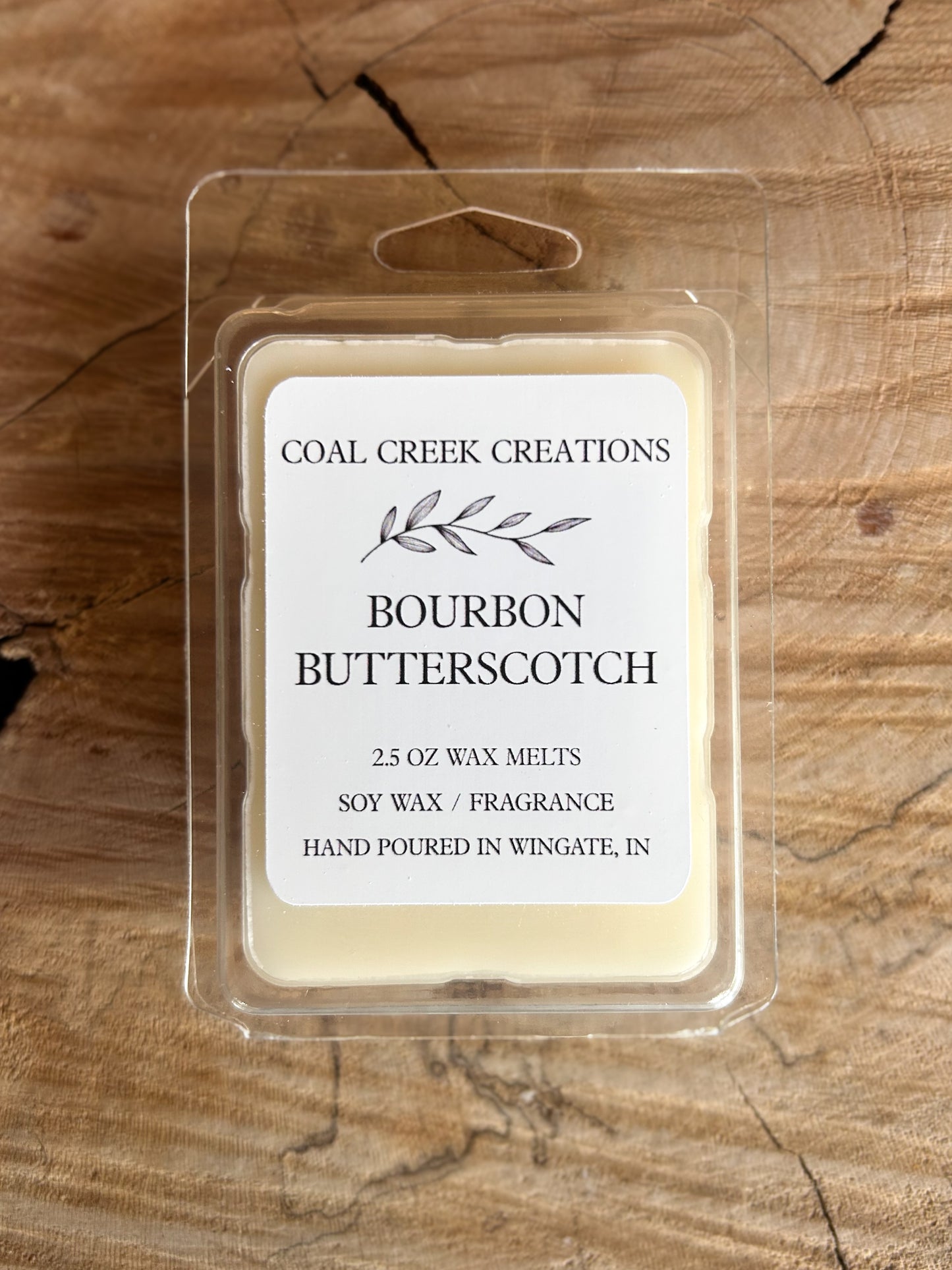 Bourbon Butterscotch | Scented Natural Soy Candle | Hand poured in Amber Jars with Organic Hemp Wick | Phthalate-free |