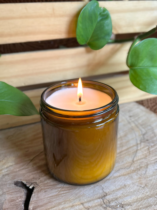 Gingerbread | Scented Natural Soy Candle | Hand poured in Amber Jars with Organic Hemp Wick | Phthalate-free