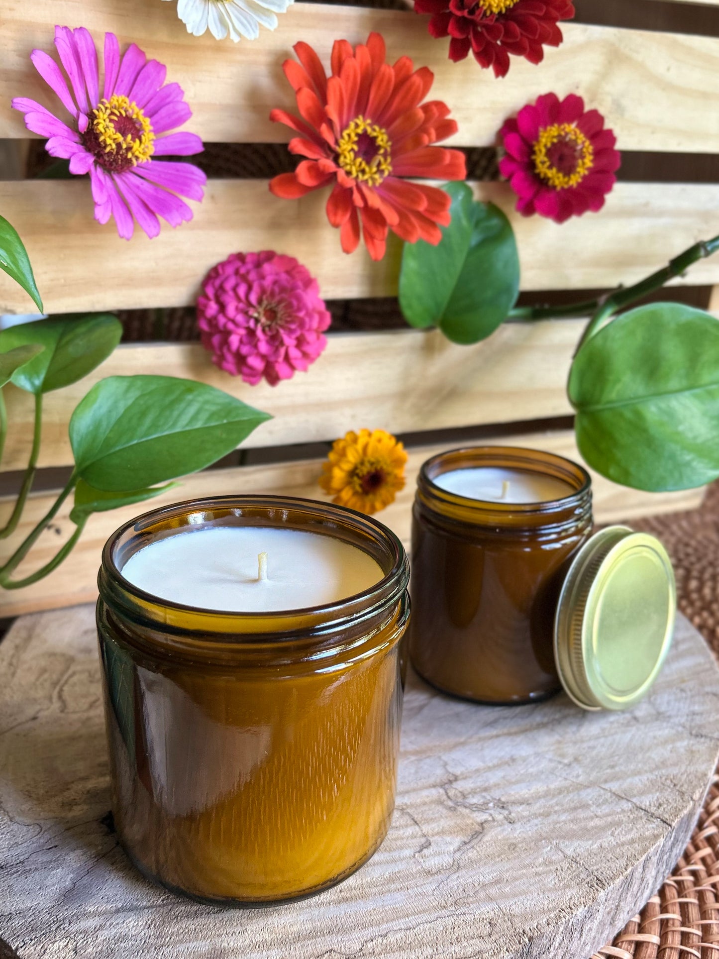 Gingerbread | Scented Natural Soy Candle | Hand poured in Amber Jars with Organic Hemp Wick | Phthalate-free