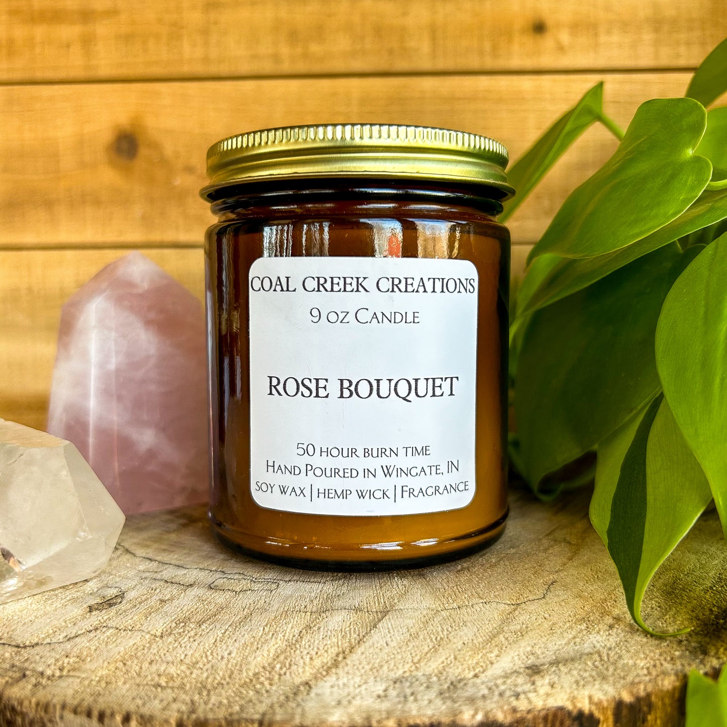 Rose Bouquet | Scented Natural Soy Candle with Organic Hemp Wick