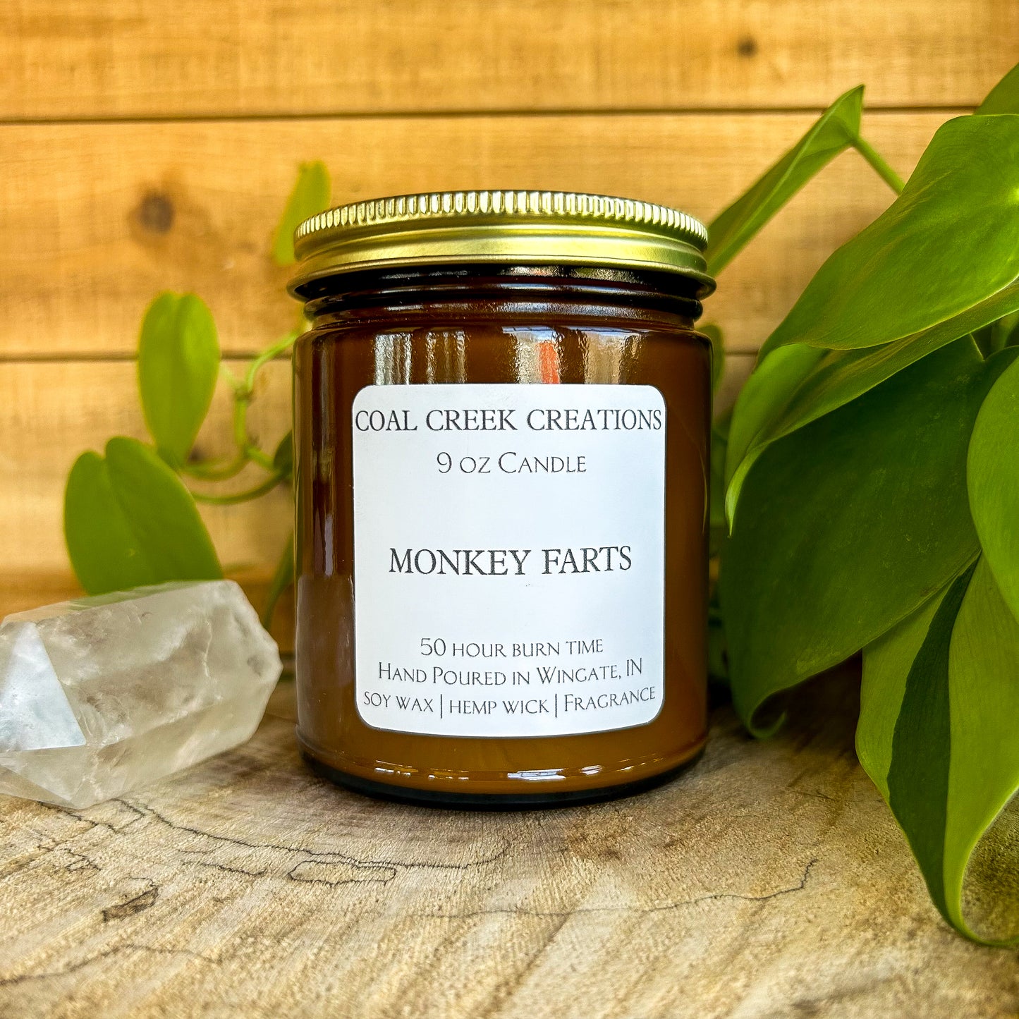 Monkey Farts | Scented Natural Soy Candle with Organic Hemp Wick