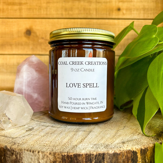 Love Spell | Scented Natural Soy Candle with Organic Hemp Wick