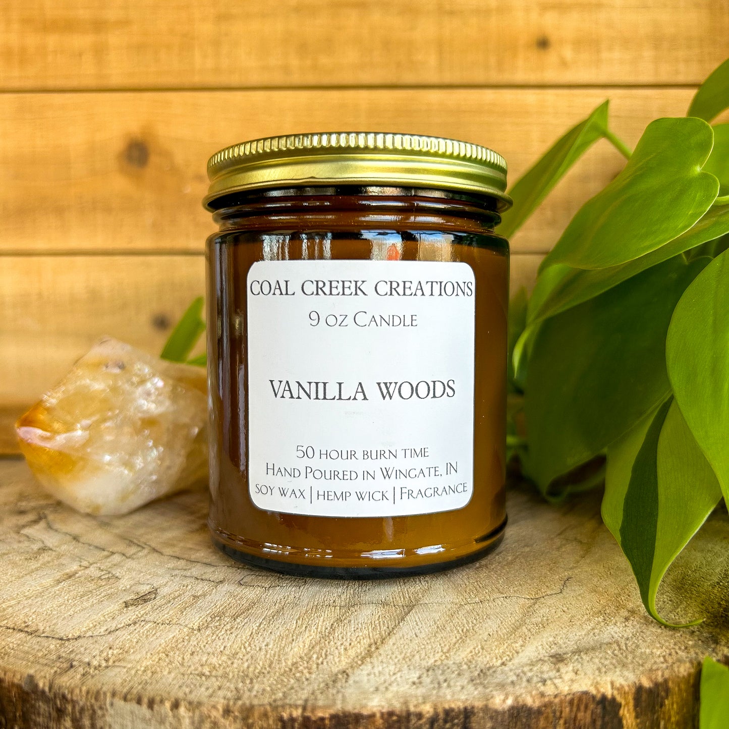 Vanilla Woods | Scented Natural Soy Candle with Organic Hemp Wick